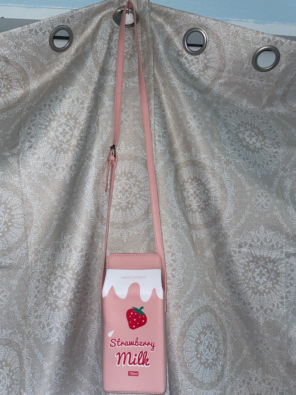 Strawberry Milk Crossbody Purse - Pink